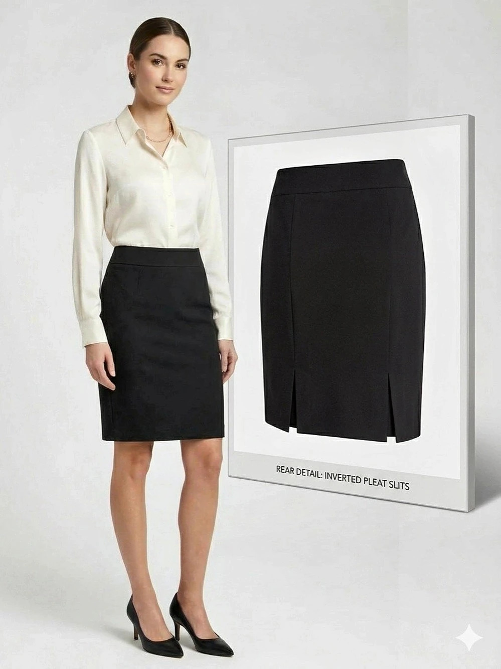 Liz Claiborne Rear Split Detail Pencil Skirt Sz 12